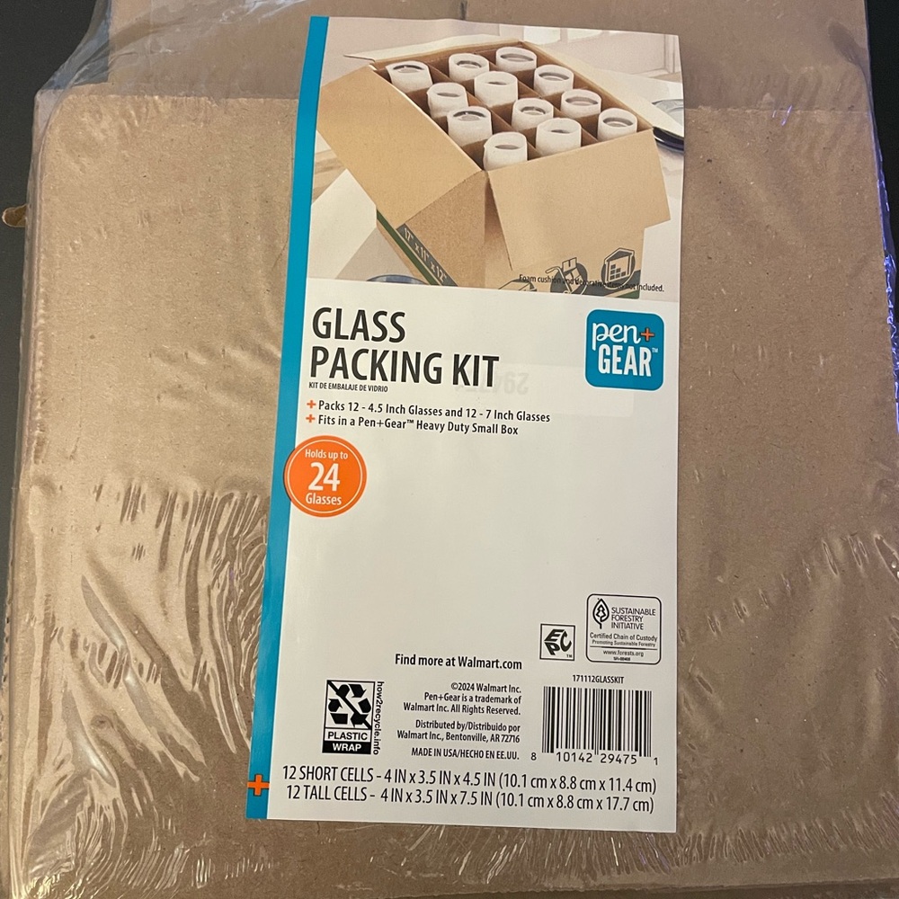 Glass Packing Kit – Brown/Tan Protective Cell Inserts